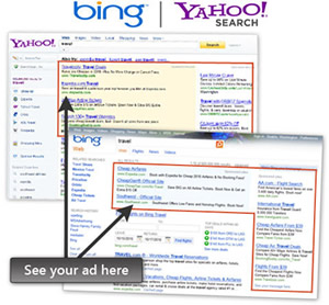 Advertise on Bing and Yahoo! Search..必应与雅虎联合排名效果